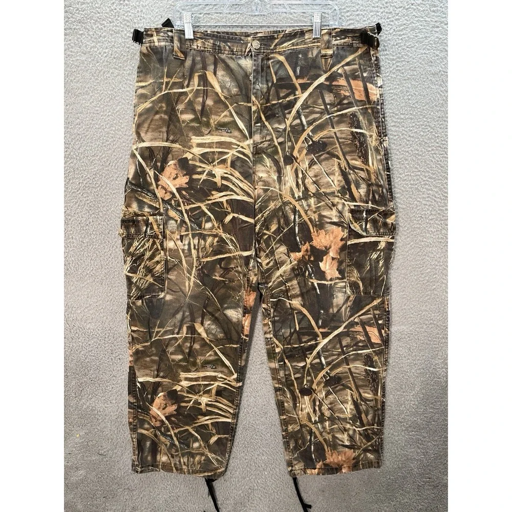 Vintage Ducks Unlimited Pants Mens 2XL XXL Camo Cargo Whitewater Advantage Max 4